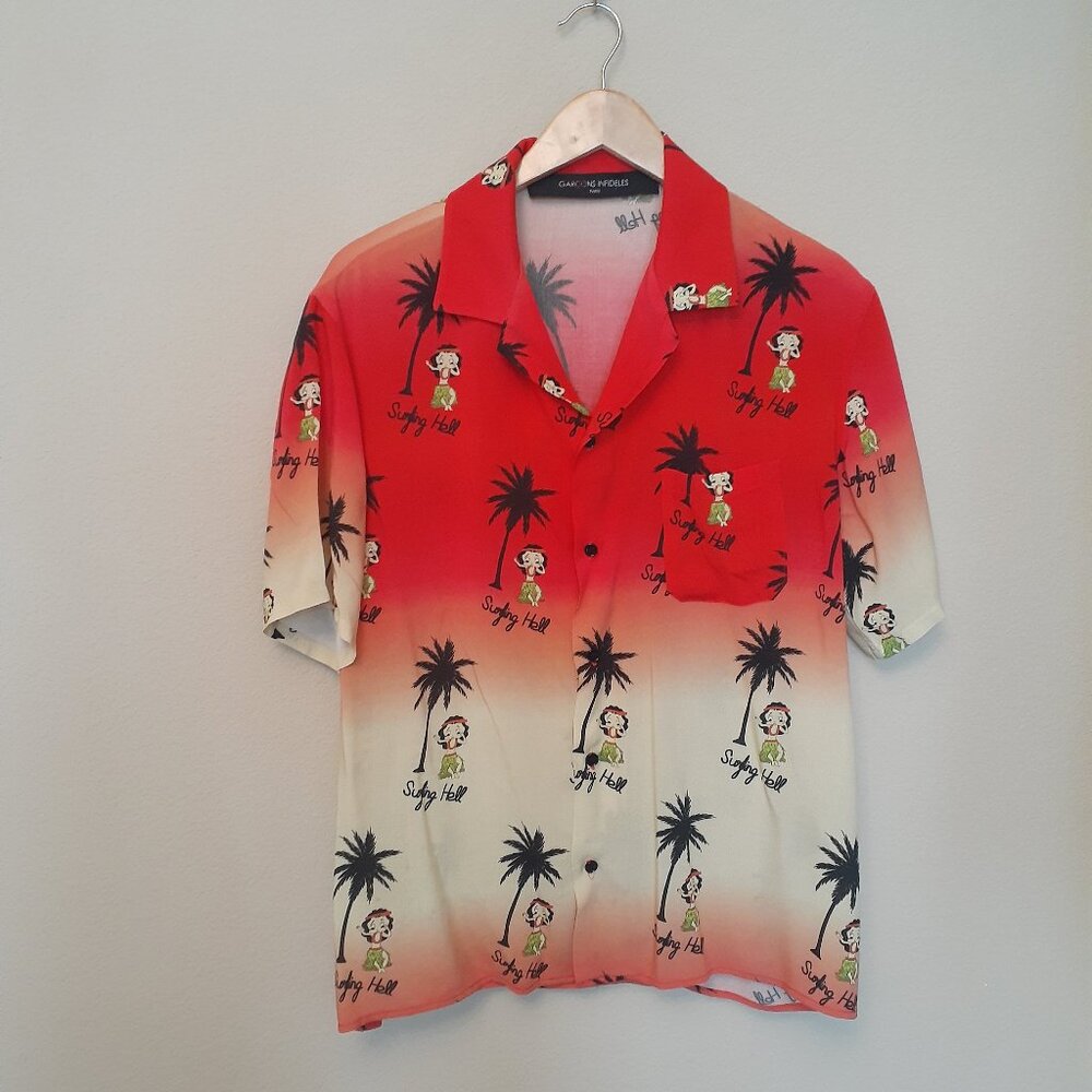 Garcons Infideles Betty Boop  Surfing  Hell Shirt